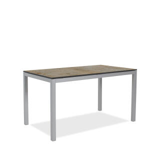 klink / Carma HPL-Tisch TORONTO, Aluminium / HPL, Gestell: metallic, Farbe: patina zinn, 200 x 90 cm