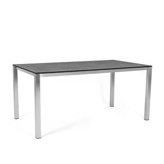 klink / Carma HPL-Tisch FORTE, Edelstahl / HPL, Farbe: betonoptik, 130 x 80 cm