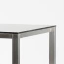 klink / Carma HPL-Tisch FORTE, Edelstahl / HPL, Farbe: weiß, 130 x 80 cm