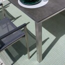 klink / Carma HPL-Tisch FORTE, Edelstahl / HPL, Farbe: weiß, 90 x 90 cm