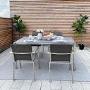 klink / Carma Keramik-Tisch FORTE, Edelstahl / Keramik, Farbe:  matt grau, 80 x 80 cm