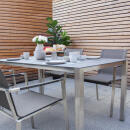 klink / Carma Keramik-Tisch FORTE, Edelstahl / Keramik, Farbe:  matt grau, 90 x 90 cm