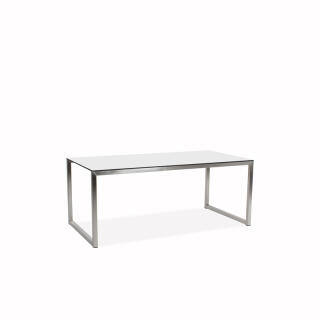 klink / Carma Loungetisch BOARD, Edelstahl / HPL, Farbe: weiß, 90 x 64 cm