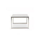 klink / Carma Loungetisch BOARD, Edelstahl / HPL, Farbe: weiß, 90 x 64 cm