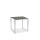 klink / Carma Keramik-Tisch BOARD, Edelstahl / Porzellankeramik, Farbe: matt grau, 90x90 cm