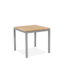 klink / Carma Teak-Tisch TORONTO, Aluminium / Premium Teakholz, Gestell: metallic, 80 x 80 cm