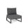 klink/Carma Lounge MANHATTAN 1-Sitzer, aus pulverbeschichtetem Aluminium, Farbe Anthrazit
