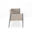 klink / Carma Loungesofa 2-Sitzer ATLANTIC, Aluminium / Kunststoffgeflecht, anthrazit / sand
