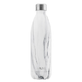 FLSK Trinkflasche White Marble, Edelstahl-Isolierflasche