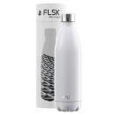 FLSK Trinkflasche WHTE, Edelstahl-Isolierflasche 1000 ml