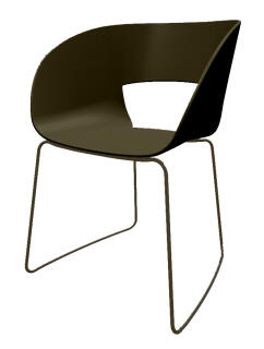 Tribu Ausstellungsstück Sessel VINTAGE, Edelstahl-Kufen pulverbeschichtet / Polypropylen, wenige