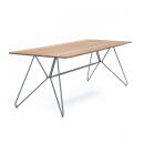 Houe Tisch SKETCH, 160 x 88 cm, Stahl, grau/ Bambus