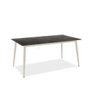 klink / Carma HPL-Tisch SCANDIC, Aluminium / HPL, Gestell: creme, Farbe: betonoptik, 160 x 90 cm