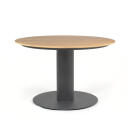 klink / Carma Tisch PULA, Aluminium / Teakholz, Farbe: anthrazit, Ø 120 cm
