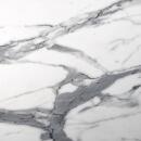 HPL-Tischplatte 70 x 70 cm, 10-12 mm, schweizer Kante, wetterfestes Hochdrucklaminat, Farbe: Carrara marble effect