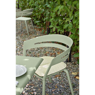 Fast Sessel RIA, Farbe: grüner Tee, Aluminium
