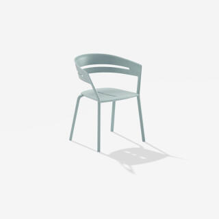 Fast Sessel RIA, Farbe: hellblau, Aluminium