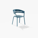 Fast Sessel RIA, Farbe: petrolblau, Aluminium